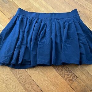 Navy Blue Pleated Women's Skort